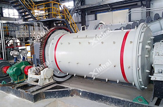 Ball mill in Sudan gold processing plant.jpg